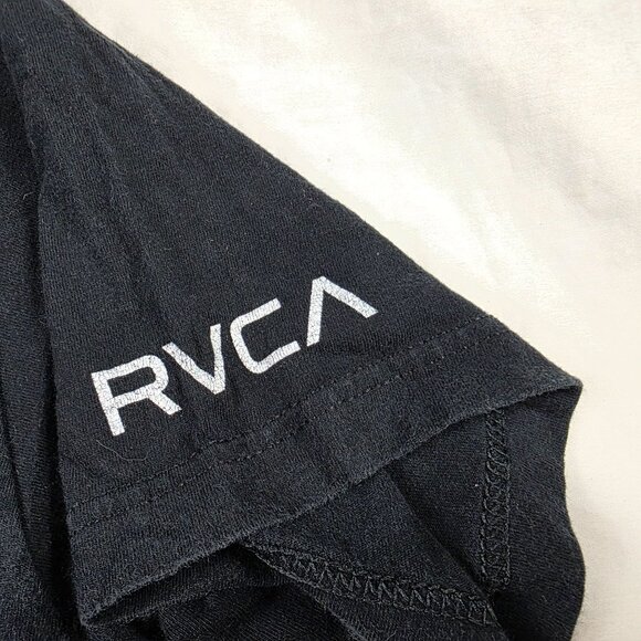 RVCA Mens Size Small Black Graphic T Shirt Black Diamond Riders Casual Walking - Picture 5 of 9